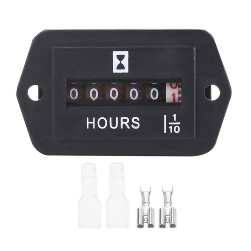 Left Industrial Tractor-Engine Hour Meter Counter Rectangular Hourmeter ...
