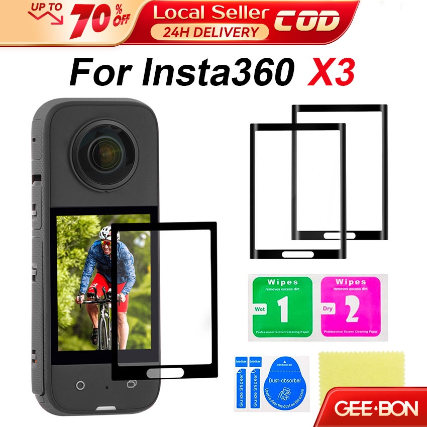 Protection Ecran Verre Trempé Pour Insta360 X3 - Lot De 2 | Film Protection 9H Anti-rayures Anti-bulles