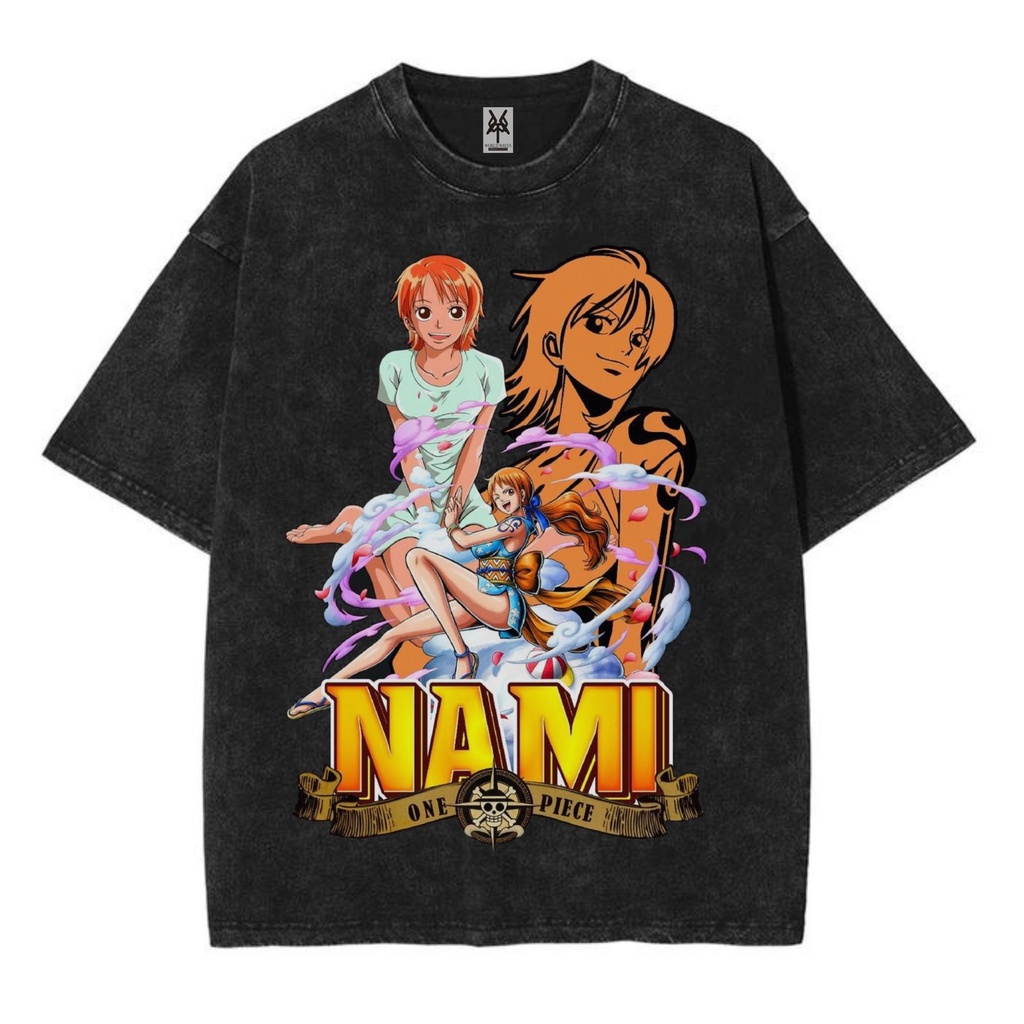 Oversized one piece t-shirt nami the navigator straw hat crew washed ...