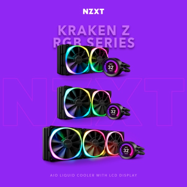 Nzxt Kraken Z Rgb Series [z53 Rgb Z63 Rgb Z73 Rgb] Aio Liquid Cpu Cooler With Aer Rgb Fan