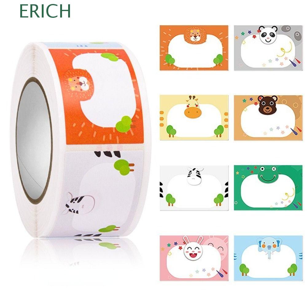 ERICH Name Tag Stickers Students Children Belongings Waterbottle