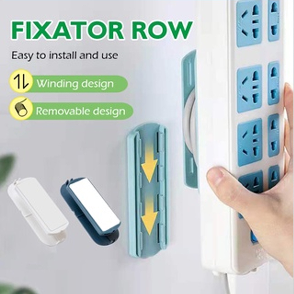 RGB SelfAdhesive Power Strip Holder with Cable Organizer, Wall Mount