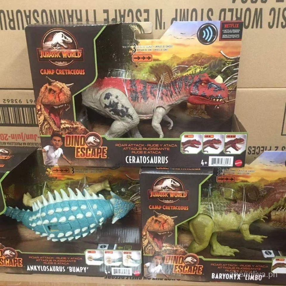 Mattel Jurassic World sound effect roaring dinosaur heavy claw dragon ...