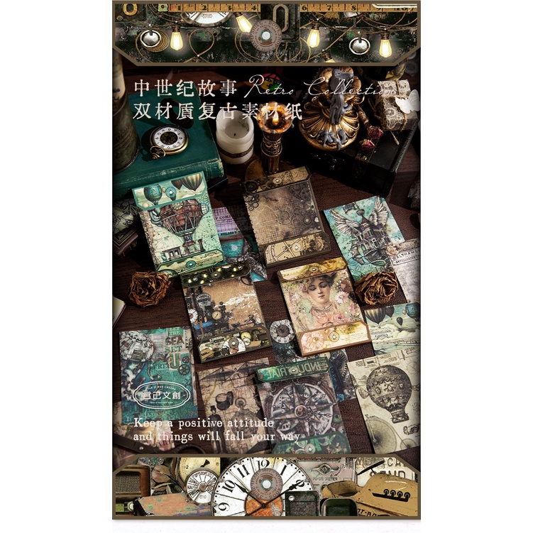 ENWEI 30 Pcs [Medieval Story Series] Vintage Journal Material Paper ...