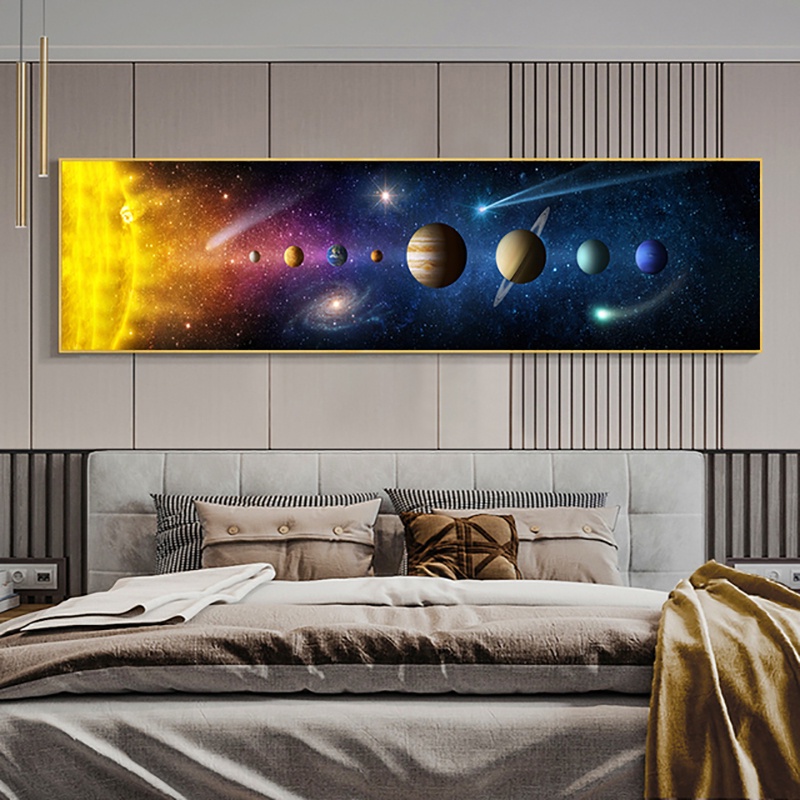 Solar System Paintings Wall Art Planet Space Canvas Prints Astronaut ...