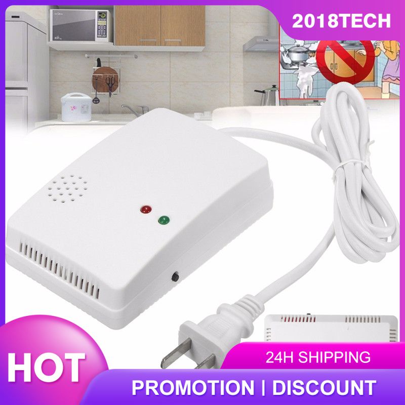 LPG LNG Natural Poisoning Gas Leak Detector Alarm Warning Sensor Home