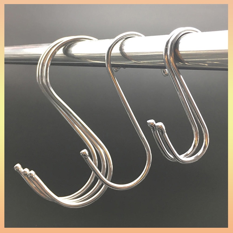 Stainless Steel S-Shaped Hook Multifunctional Kitchen Bedroom Closet ...