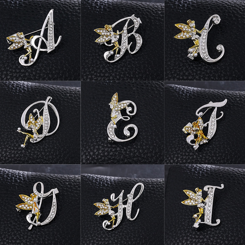 Initial Lapel Pin Women Letter Brooch A-Z 26 Letters Custom - Foto 7