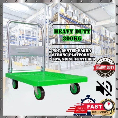 300KG Heavy Duty PVC Platform Hand Truck / Trolley With Low Noise PU
