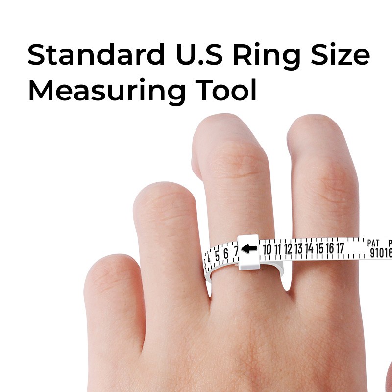 Love2Self P018 Standard U.S Ring Size Measuring Finger Ring Size Ruler ...