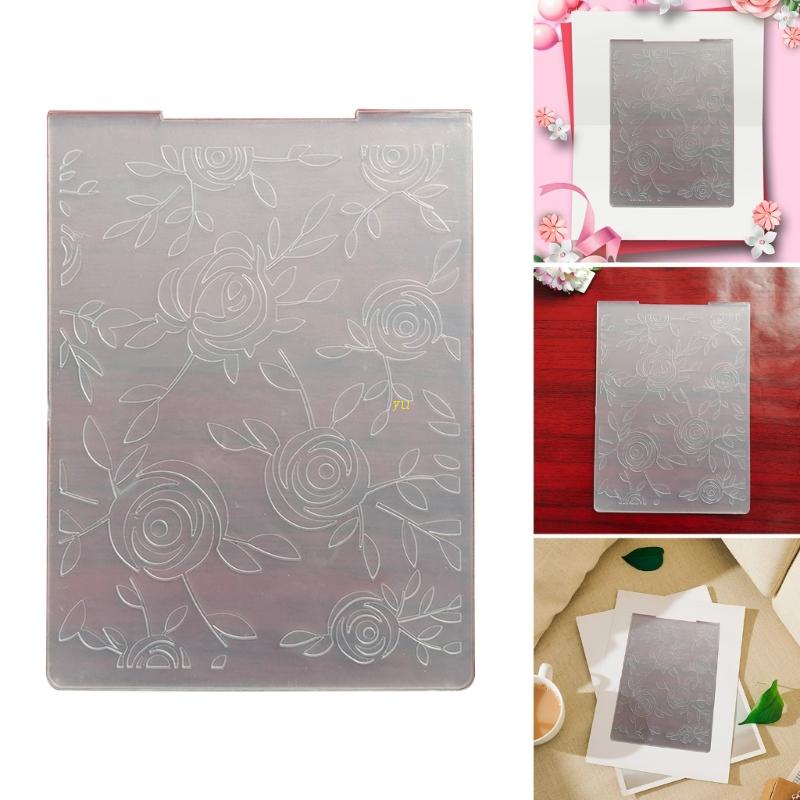 YU Plastic Embossing Folder Many Flowers Template for DIY Scrapbooking ...