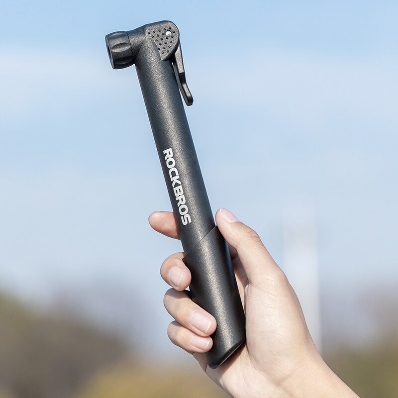 Pompe à Vélo Mini Portable Diyife - Tuyau Caché, Double Tête Schrader/Presta, 100 PSI, Avec Support