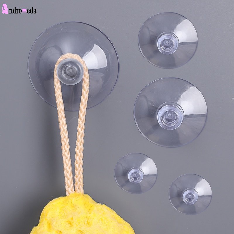 5Pcs 2/3/4/5cm Mushroom Head Transparent Suction Cups Hook Wall Mounted ...