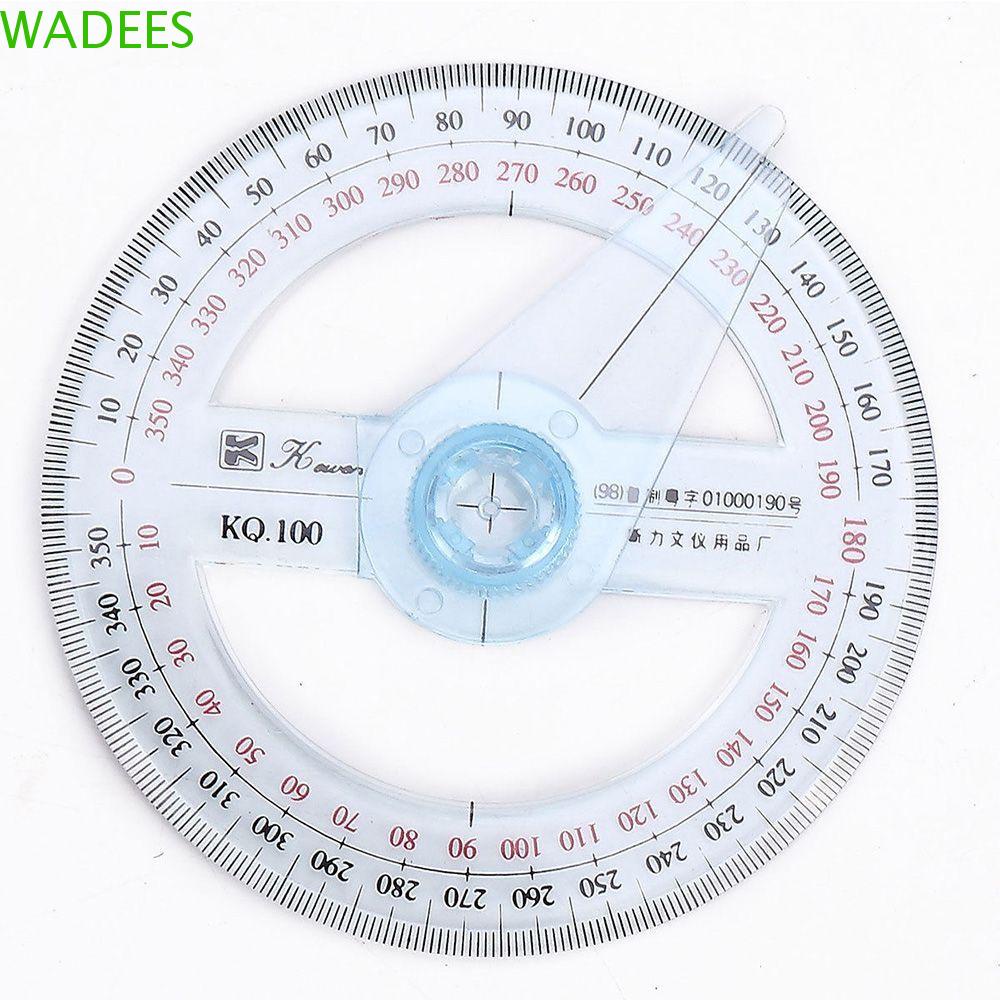 WADEES Protractor Durable Round Office 360 Degree Drafting Supplies ...