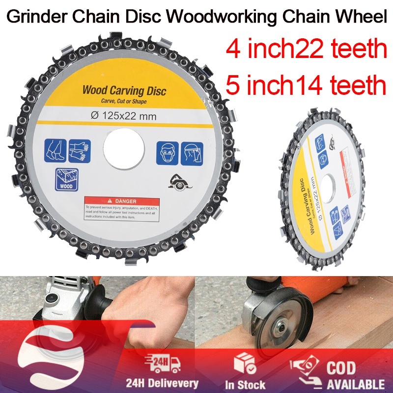 4/5 Inch Woodworking Chain Saw Blade Angle Grinder Slotting Saw Blade Wood Carving Disc Shopee