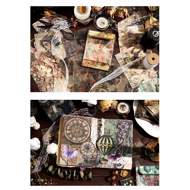 ENWEI 30 Pcs [Medieval Story Series] Vintage Journal Material Paper ...