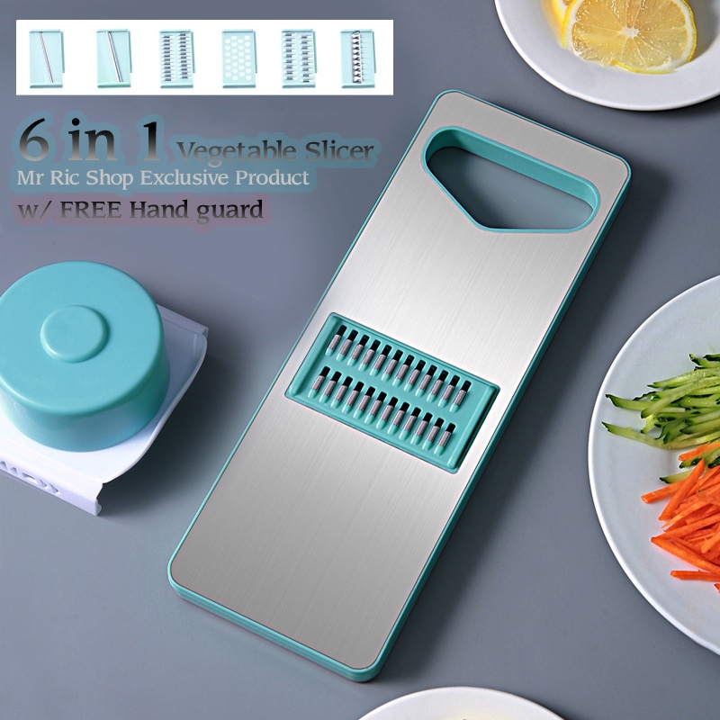 Premium 6 In 1 Multi Purpose Grater Vegetable Slicer 304 Stainless Steel Adjustable Mandoline