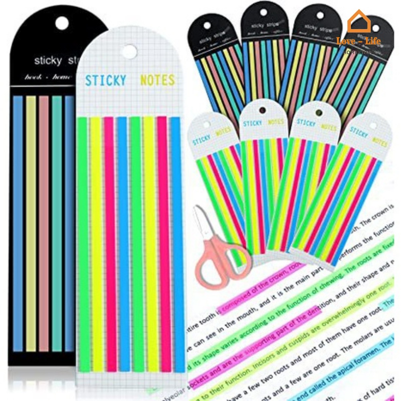 Waterproof Sticky Notes Paper Sticker/ Transparent Fluorescent Index ...