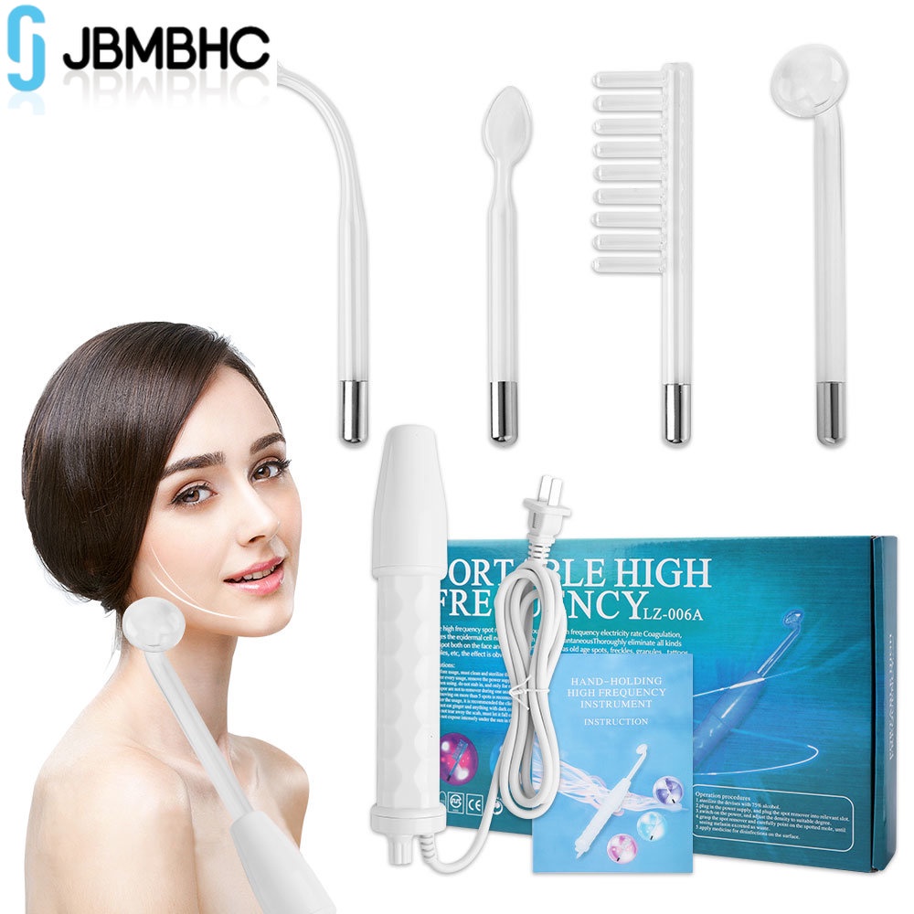 JBMBHC Portable High Frequency Facial Machine Mushroom Tongue Bend Comb