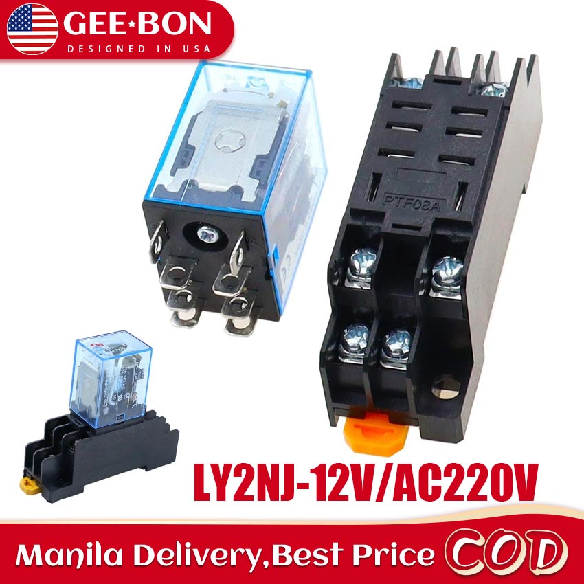 GEEBON Relay Module With Socket Base DC/AC 10A 8PIN