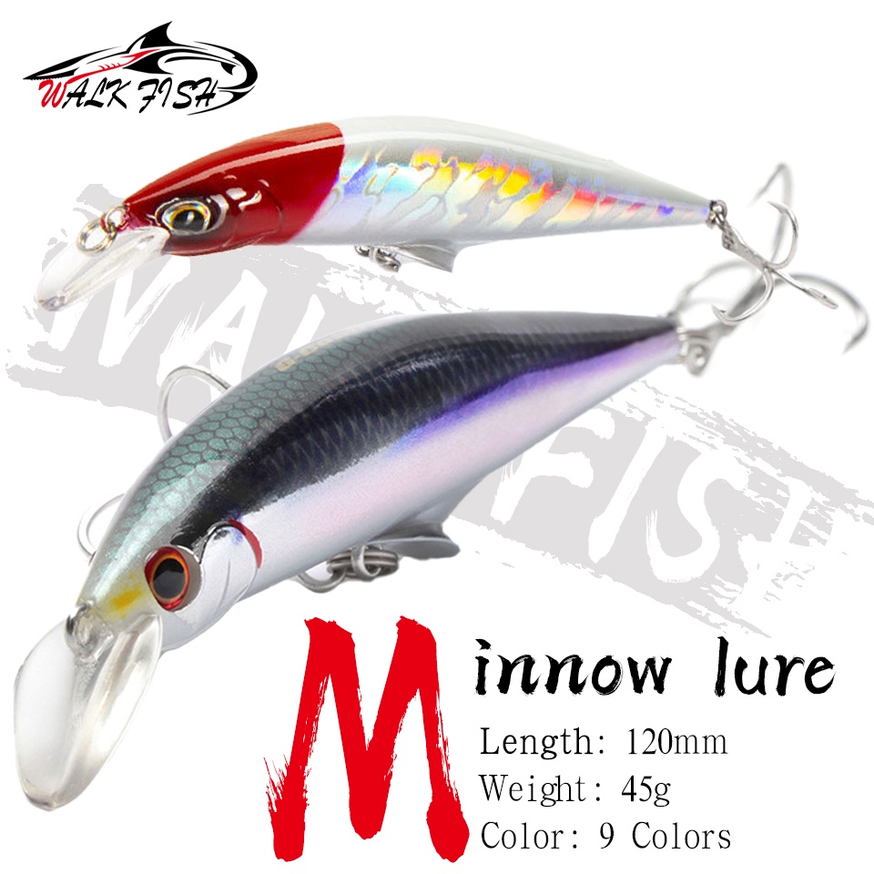 WALK FISH 1PCS 45g/19g/12.9g/24g Hot Model Sinking Japan Minnow Fishing ...