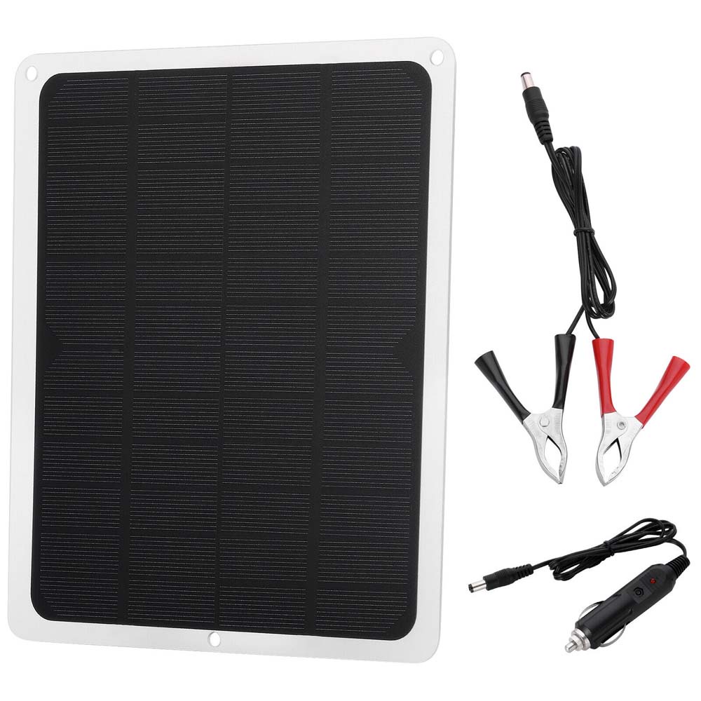 Portable 30W 12V Solar Panel Trickle Battery Charger Car Van Caravan ...