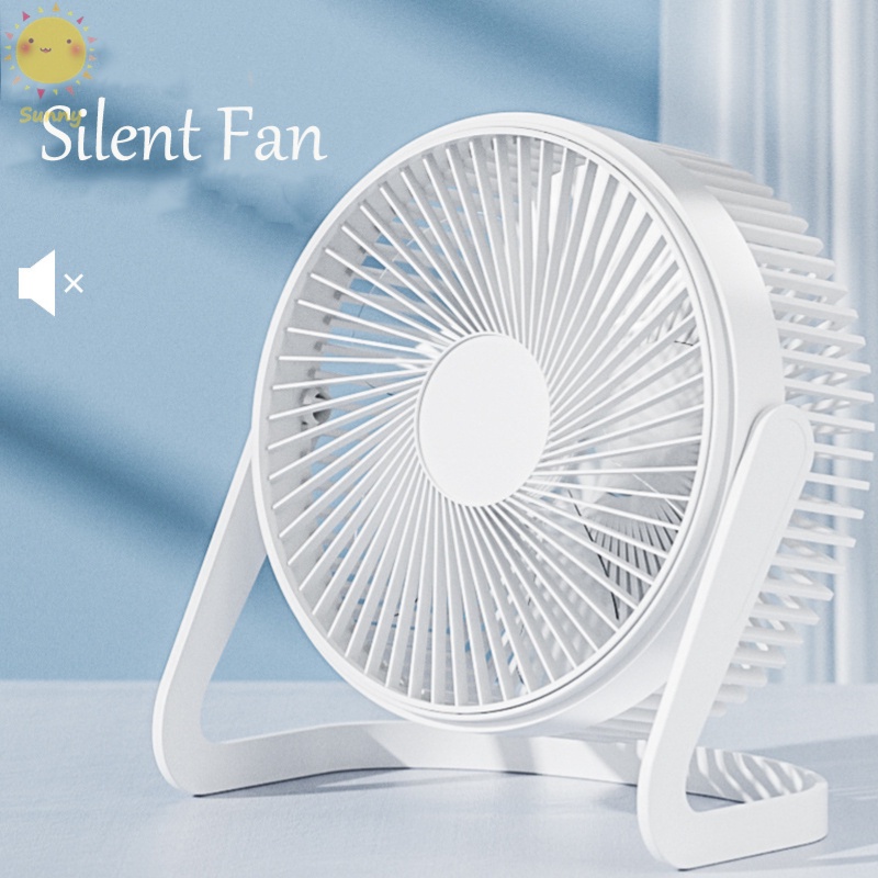 Mini Fan USB Fan 5 Inch Mini Silent Desk Fan Desktop Office Student ...