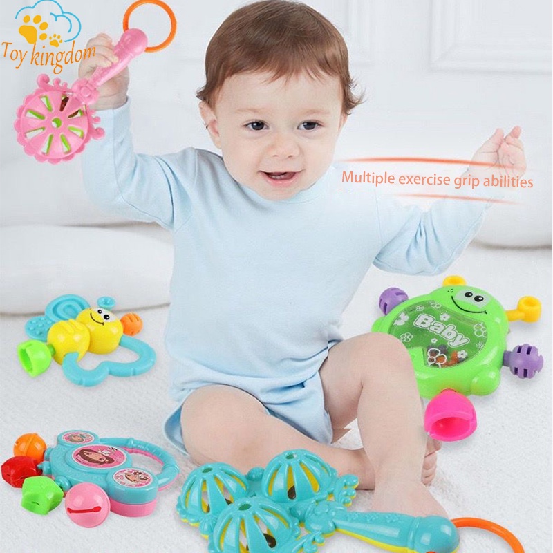0-12 Months Baby Rattle Tooth Gel 7 PCS Set Teether Grinder Not Contain ...