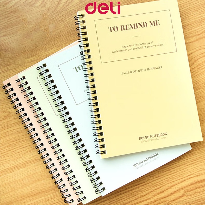 Deli Spiral Notebook Binder Notebook Shopee Philippines