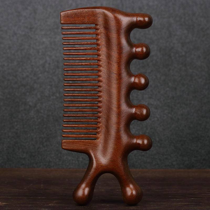 Multifunctional Meridian Massage Comb Handleless Sandalwood Wide Tooth ...