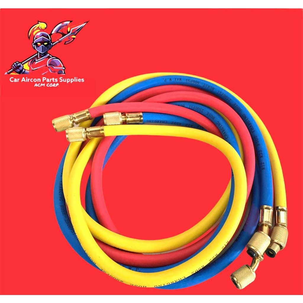 Aircon Manifold Gauge Charging Hose 1.5 meter R134a R22 Hvac Car auto