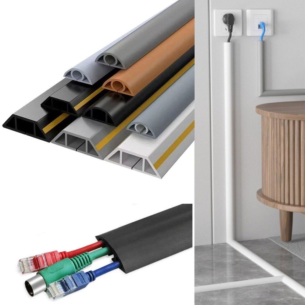 YUJINX Floor Cord Cover PVC Self-Adhesive Cable Cover Hider Covers Wire ...