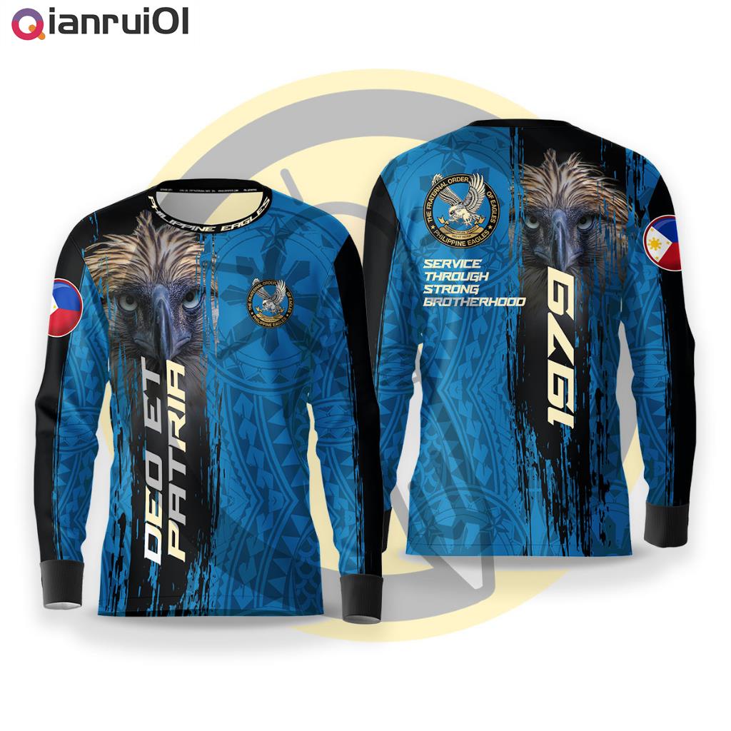 (Qianrui01) The Fraternal Order of Eagles V1 Deo Et Patria Long Sleeves Full Sublimation