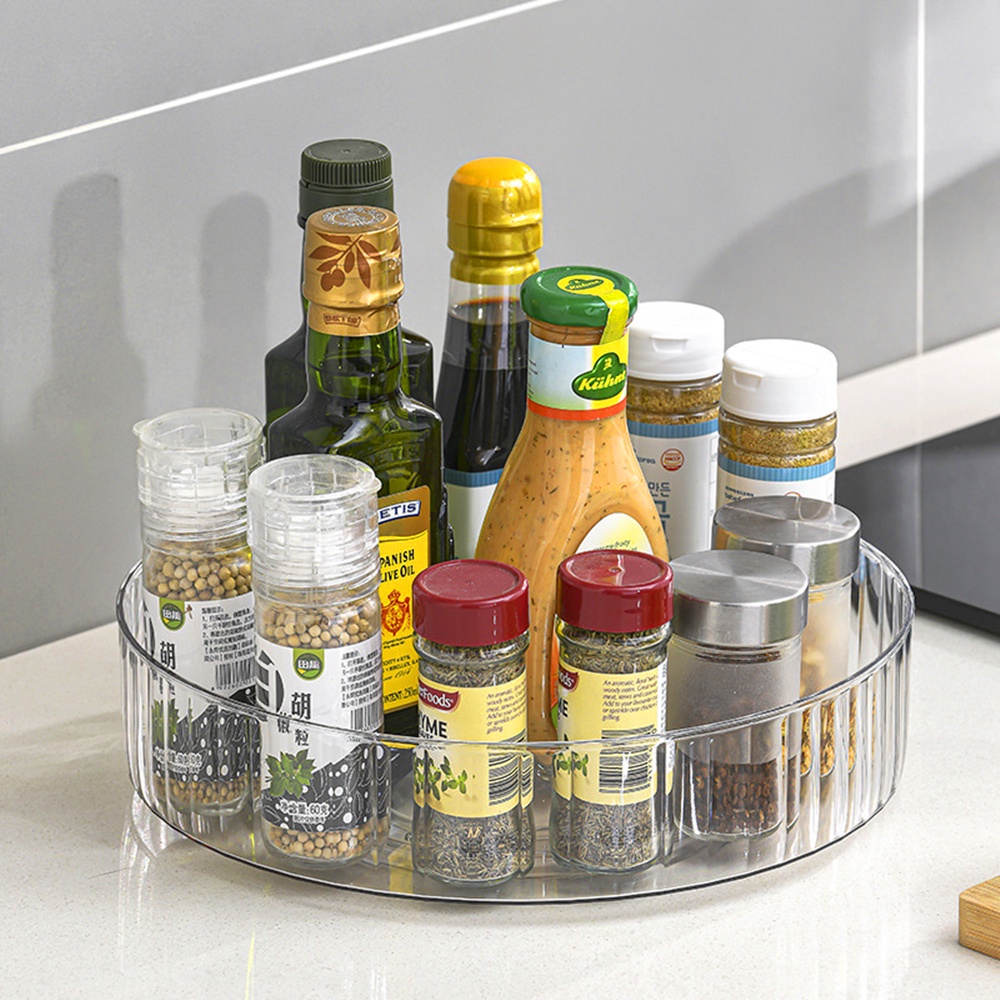 360 Rotating Kitchen Rack Rotate Kitchenware Organizer Seasoning ...