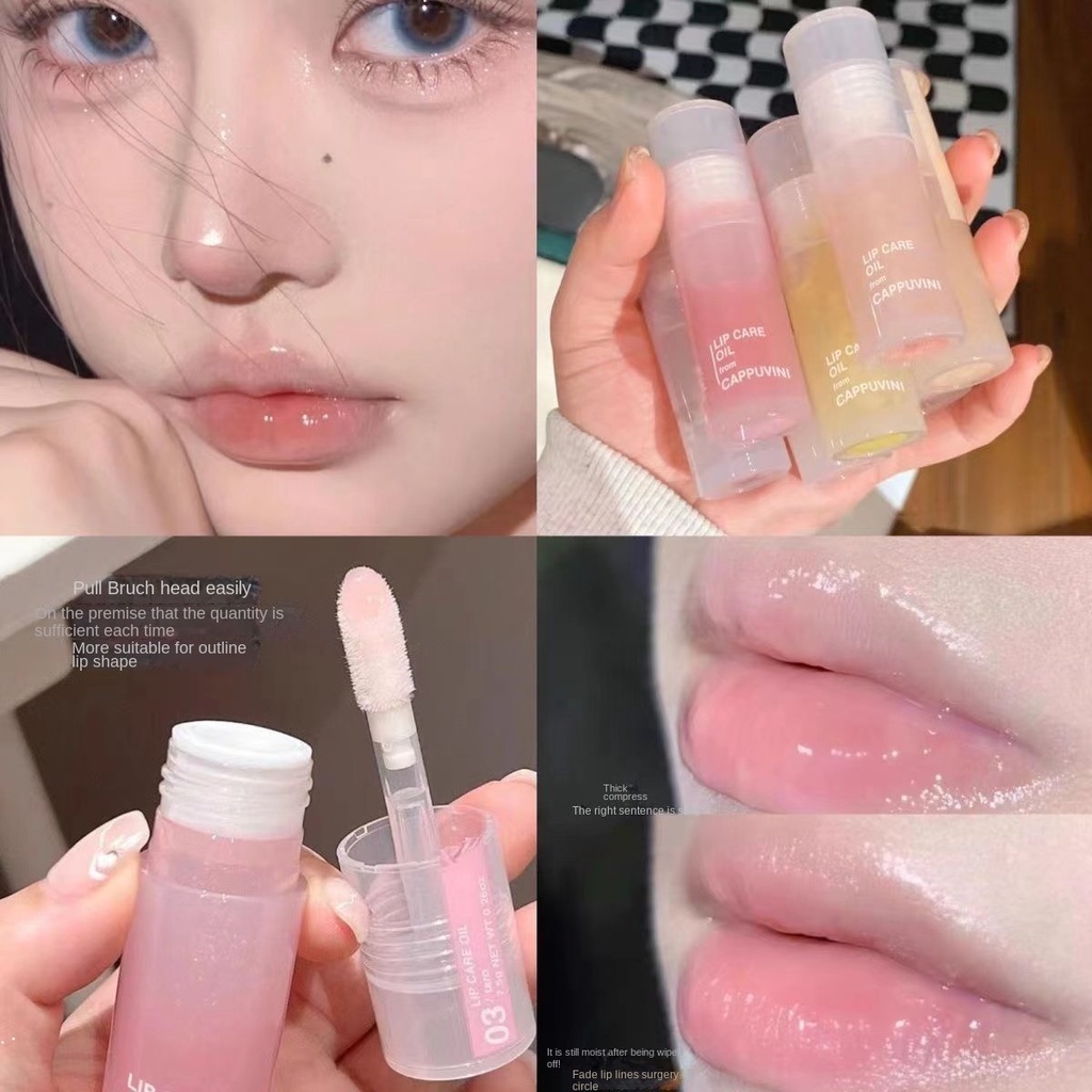 Cappuvini Milk Lip Oil Lighten Lip Lines Lip Balm Moisturize ...