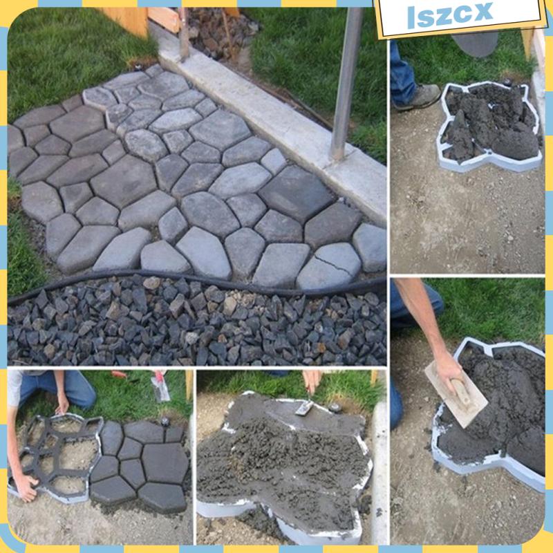 [Lszcx] Reusable Concrete Path Molds Path Moldings Stepping Paver DIY