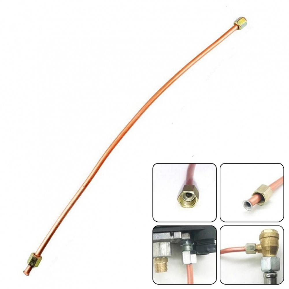 Air Compressor Tube Replacement 600mm 9mm Accessories Copper Tone G1/8 ...