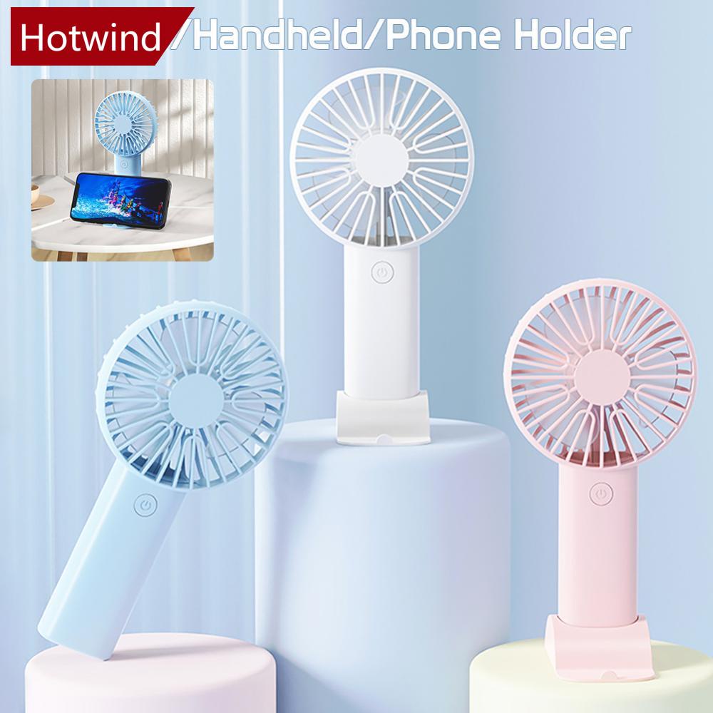 HW 800mah Portable USB Chargeable Mini Fan Handheld Fans with Base ...