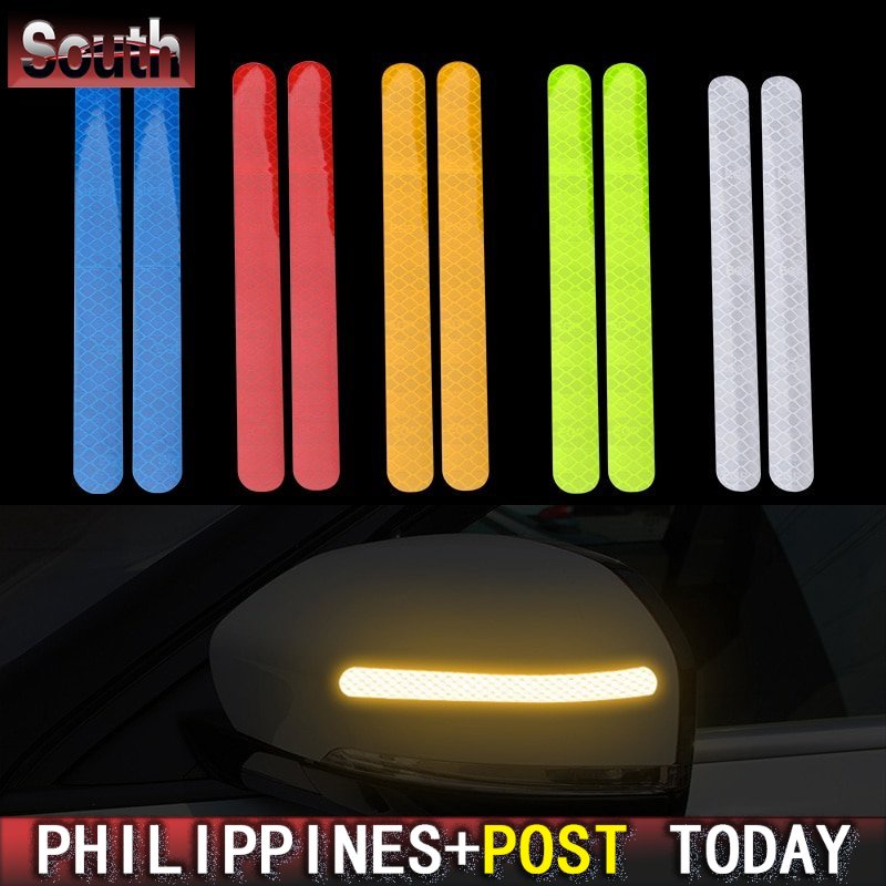 A pairs Reflectante Car Stickers Reflector Rearview Mirror Reflective
