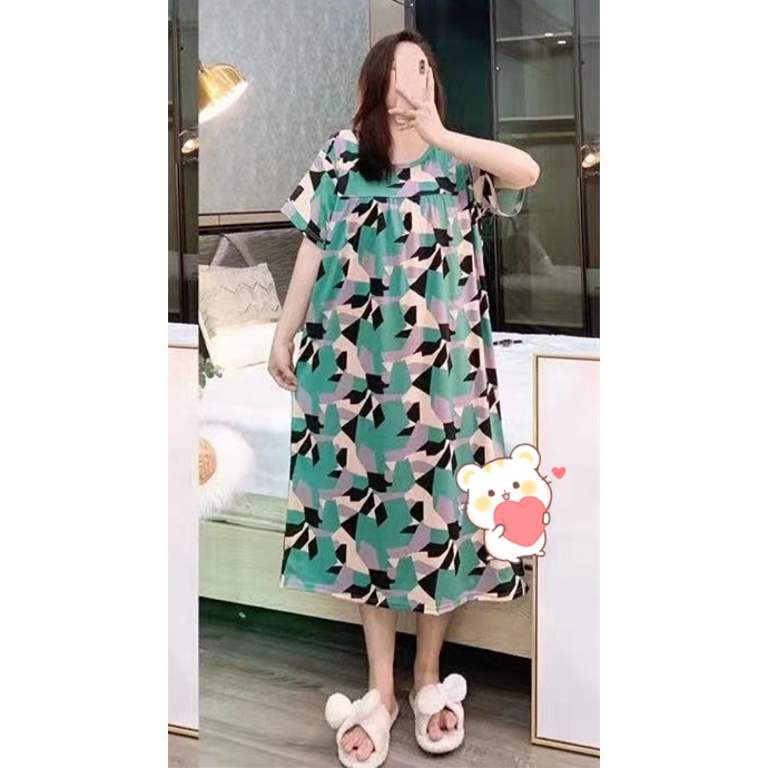 S&F New Korean Daster Dresses Floral Plus Size Sleepwear Nightdress ...