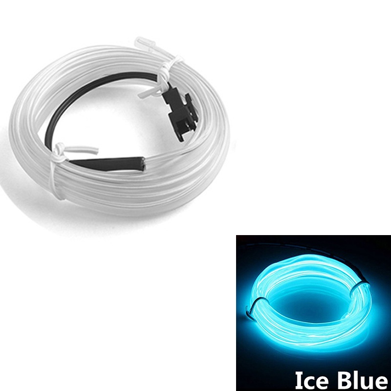 1 Set 100CM 300CM 500CM 3V EL Wire Cool Light Car Motorcycle Flash Glow