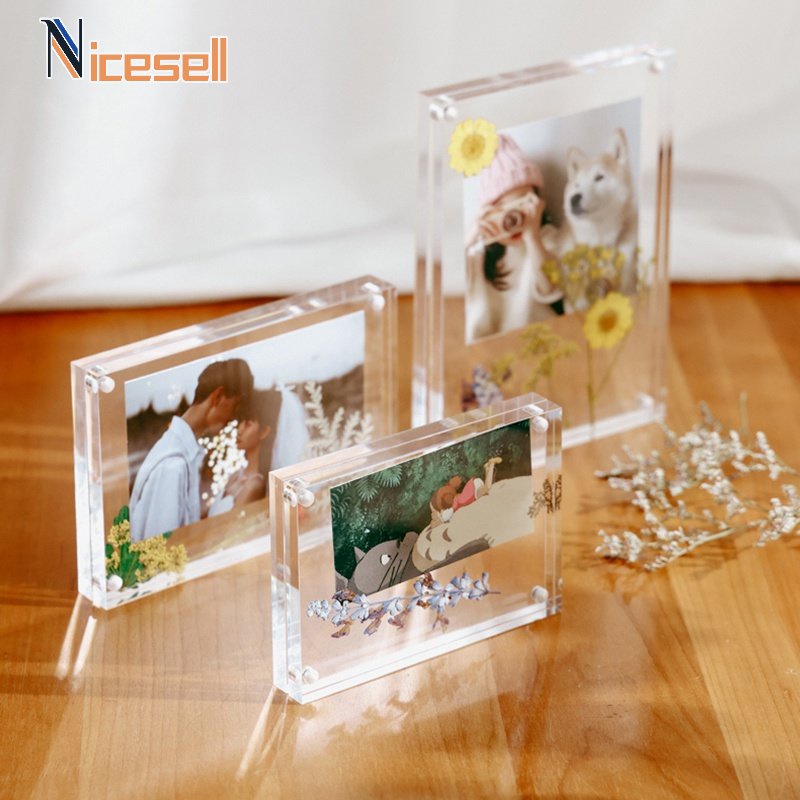 Nordic Acrylic Photo Frame Stand Display Picture Photo Frames ID Card