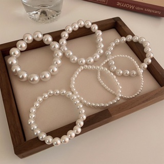 Tulip Pearl Beaded Bracelet Bangle.