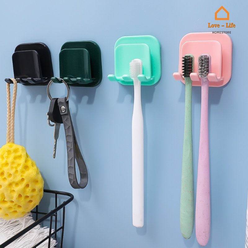 Non-marking Wall-Mounted Toothbrush Holder/ Mouthwash Cup Drainage ...
