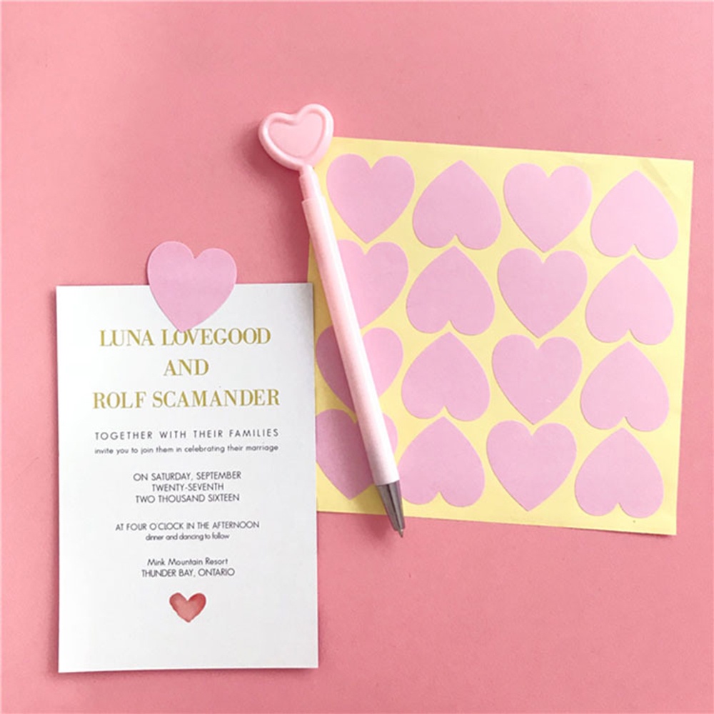 10 Sheets/160Pcs Pink Love Heart Stickers DIY Scrapbook Cards Envelope