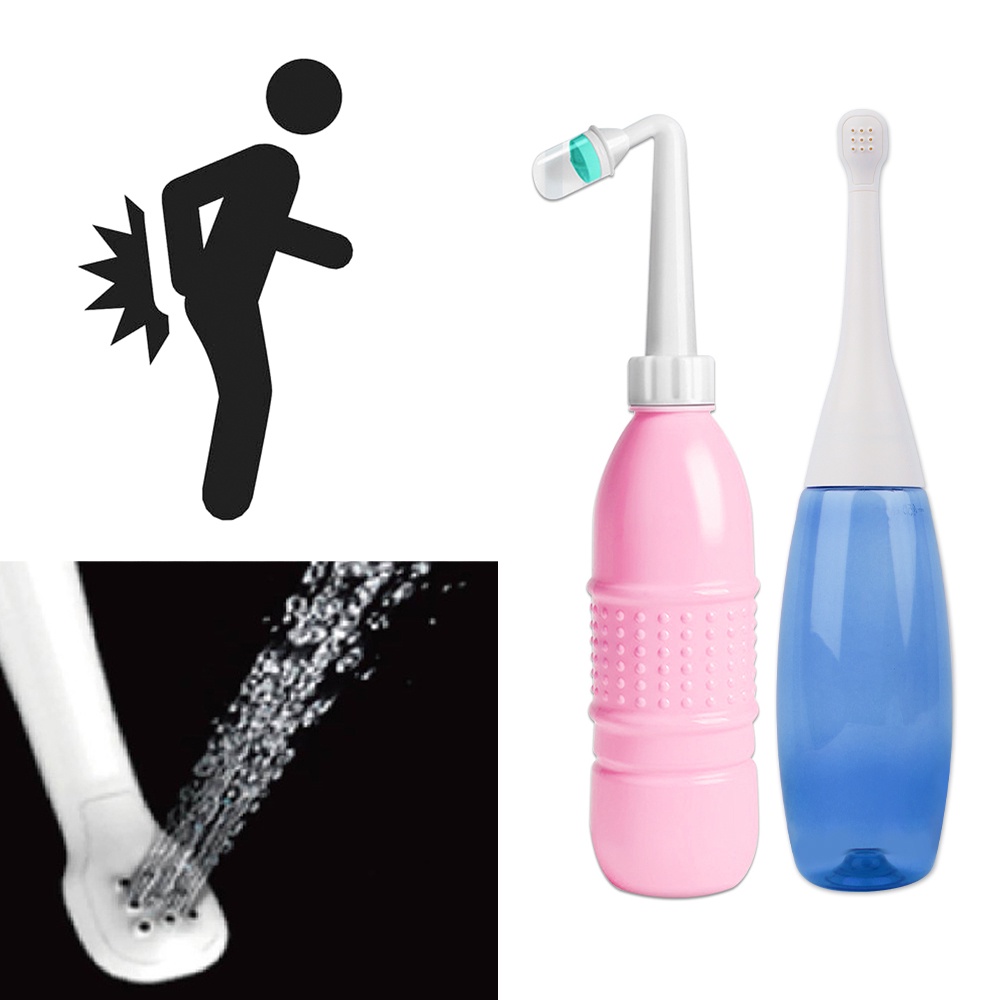 450/500ml Portable Handheld Bidet Washing Bottle Cleaner Double Nozzle ...