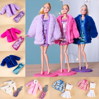 32 PCS Doll Accessories, 10x Mix Cute Dresses, 10x Shoes, 6X Crowns, 6X  Necklaces,Dress Clothes Accessories for Barbie Doll : : Toys &  Games