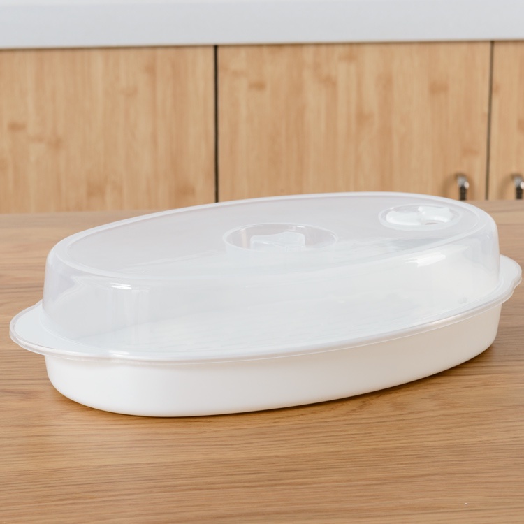 Large Microwave Oven Special Steamed Fish Plate Heating Steamer with ...