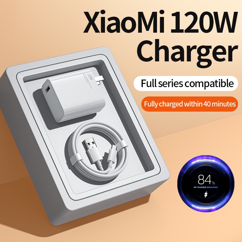 120W USB Super Fast Charging Cable Xiaomi 67W Fast Charger For Redmi