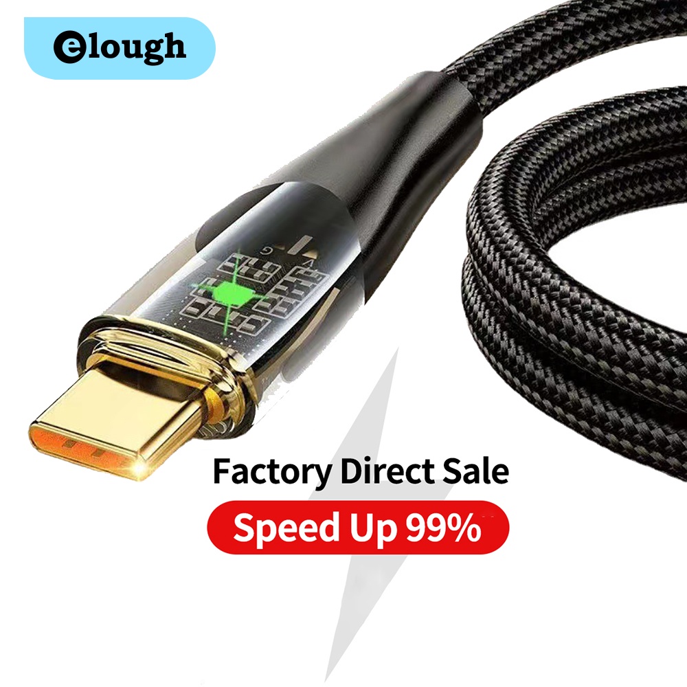 Elough 120w 6a Usb Type C Cable Super Fast Charging Data Cable Cord Shopee Philippines 3764